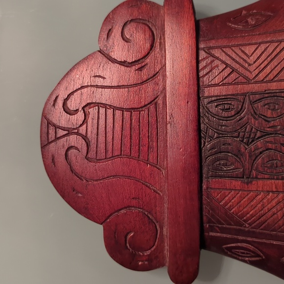 Handmade Wood Art, Handcarved Tribal Wood Sculpture - Picture 8 of 12